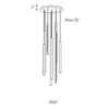 PDLED120-8 -  8 Cylindrical Pendant Round Cluster - Image 6
