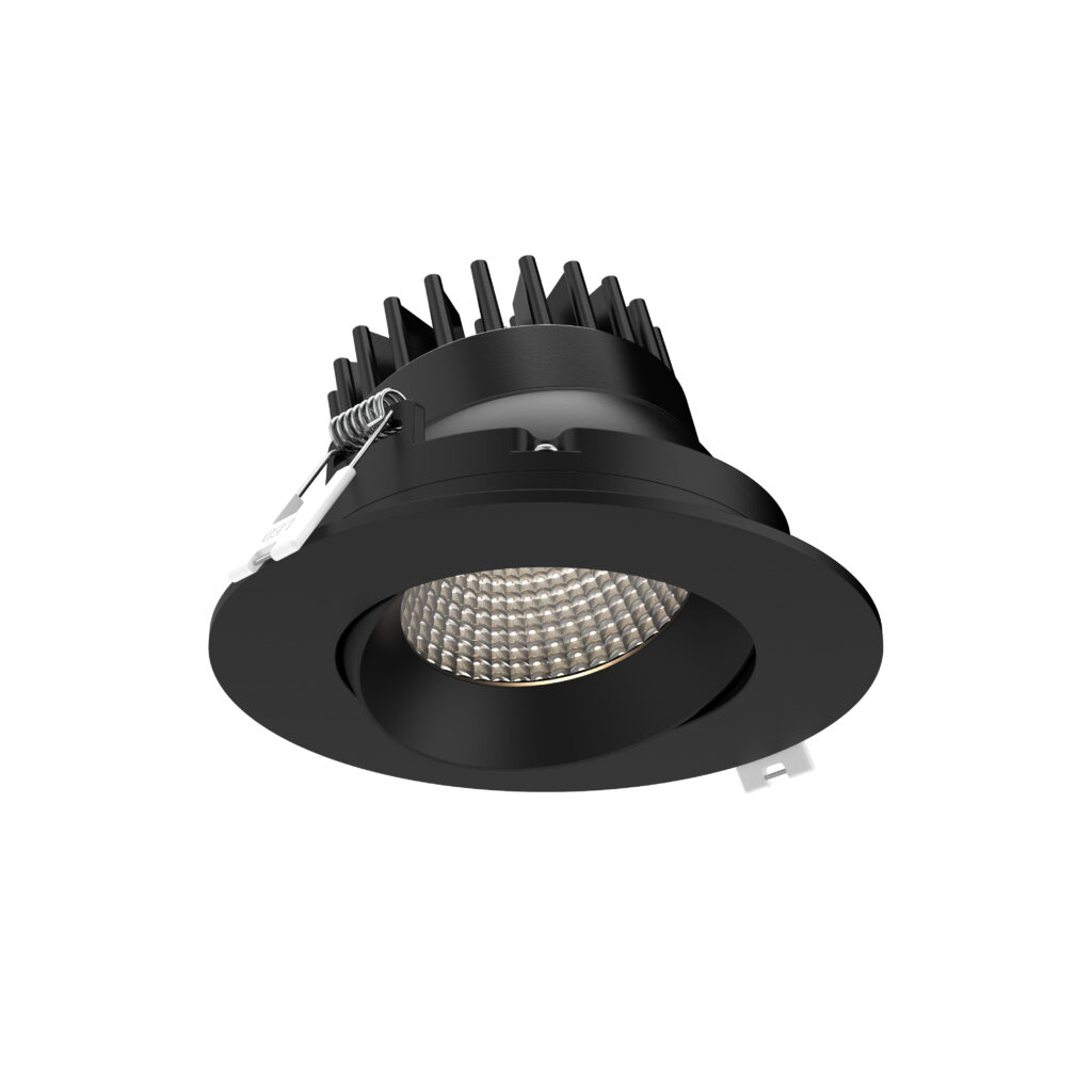 4" round regressed gimbal downlight