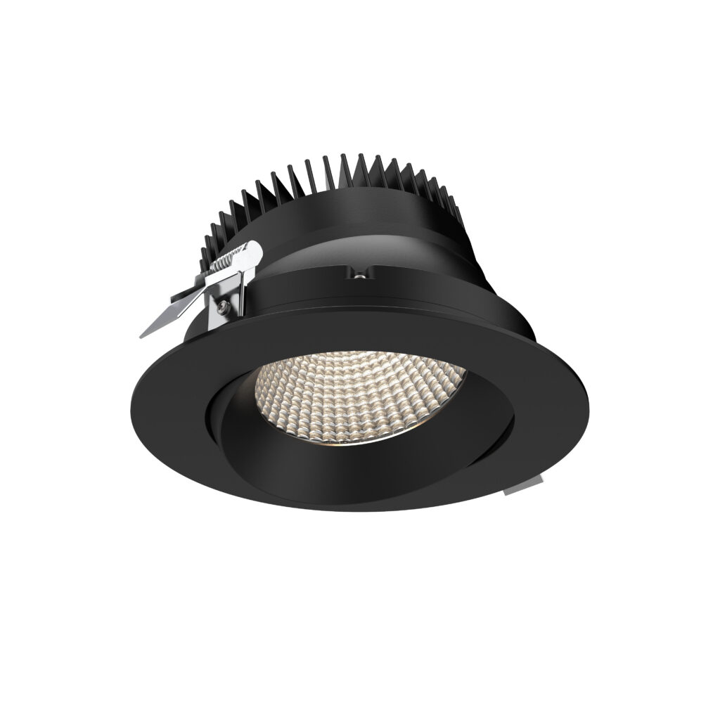 6" round regressed gimbal downlight