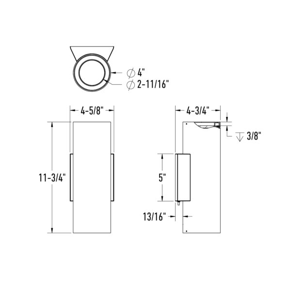 12" cylinder wall sconce - Image 9