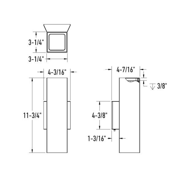 12" rectangular wall sconce - Image 8