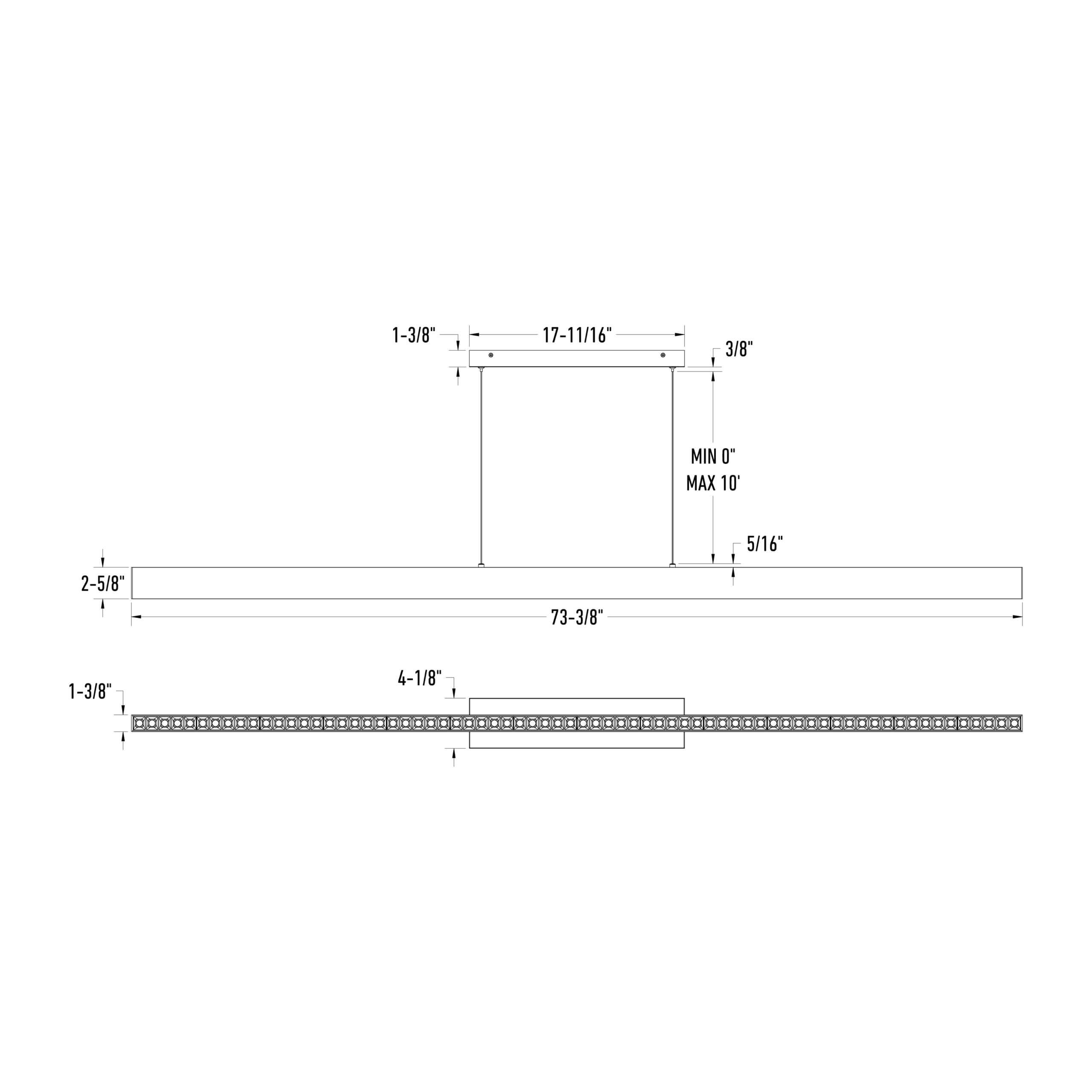 Suspension linéaire multi-spots 72″ – Image 5