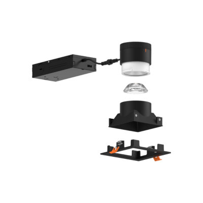 4” square modular recessed