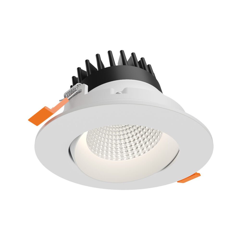 4" round regressed gimbal downlight