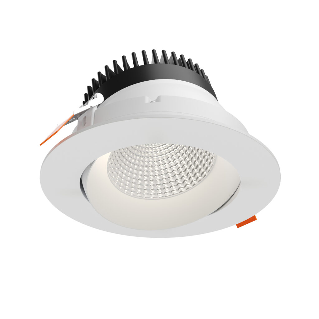 6" round regressed gimbal downlight