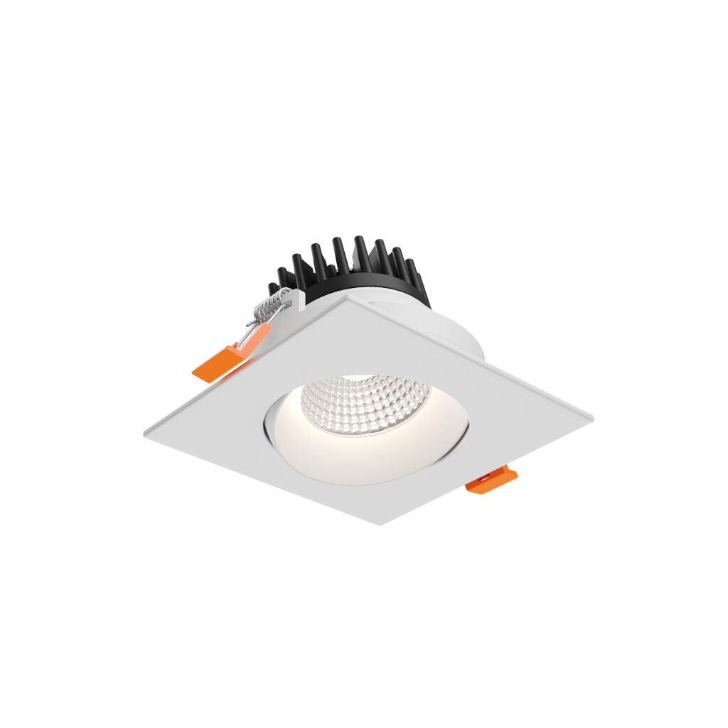 3.5" square regressed gimbal downlight