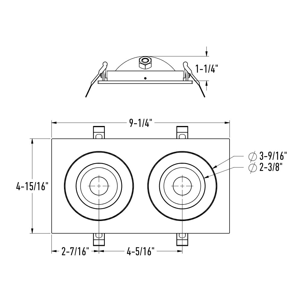 4" double flat gimbal recessed - Image 13