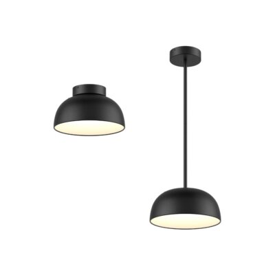 12″ 2-in-1 flush mount and pendant