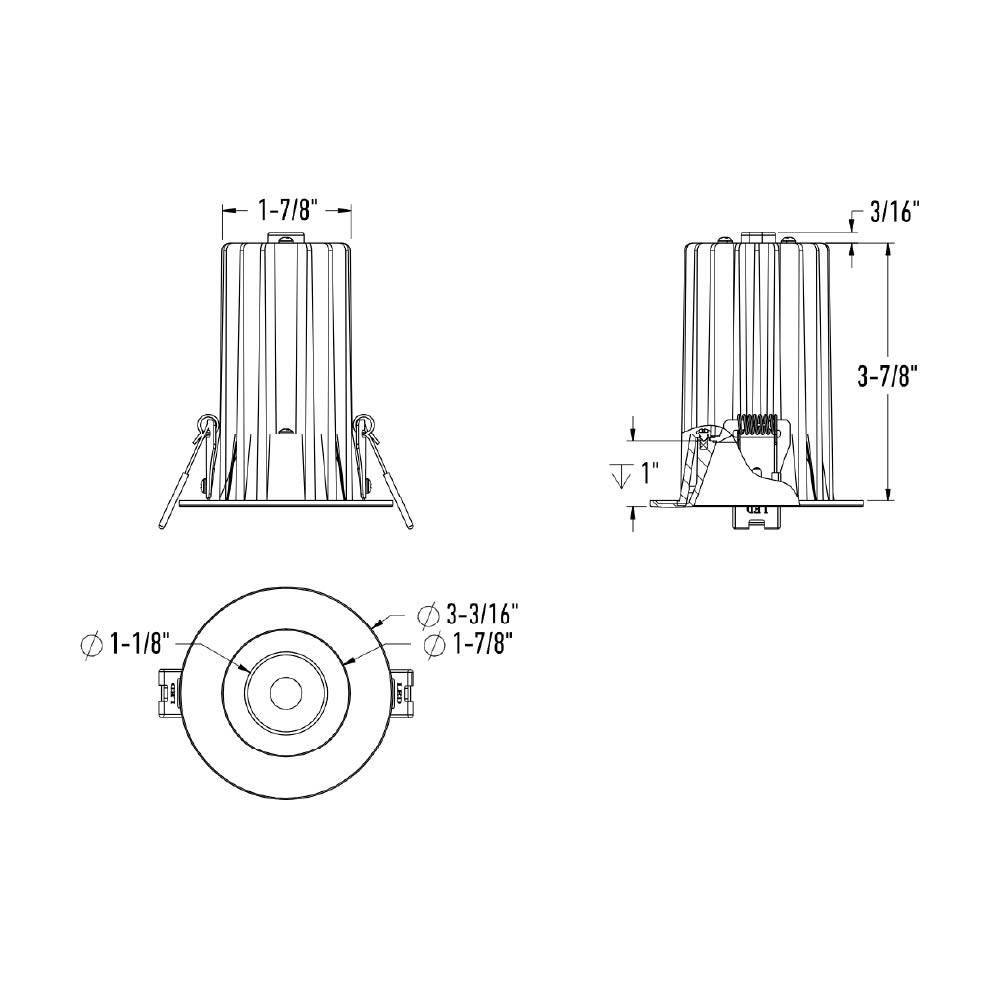 Encastré rond haute-puissance régressé de 2" – Image 8