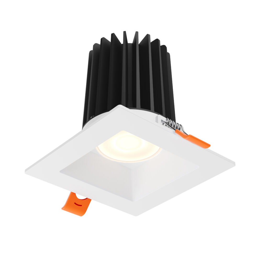 4" high-powered square regressed downlight